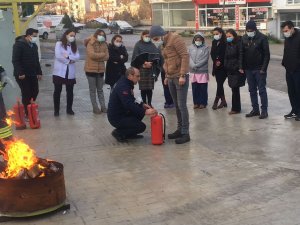 Altınova İ̇tfaiyeden Sağlıkçılara Eğitim