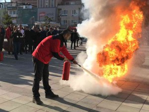 Belediyede Nefes Kesen Yangın Tatbikatı