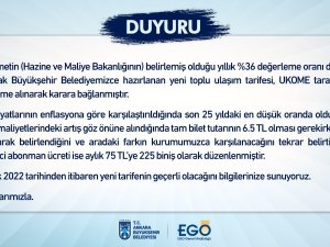 Ego Genel Müdürlüğü, Ankara’da Zamlı Ulaşıma Geçilecek Tarihi Duyurdu