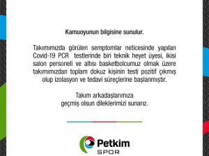 Aliağa Petkimspor’da 9 Pozitif Vaka