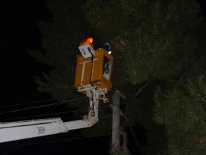 Elektrik Direğinde Kısa Devre Sonucu Çıkan Kıvılcımlar Ekipleri Alarma Geçirdi