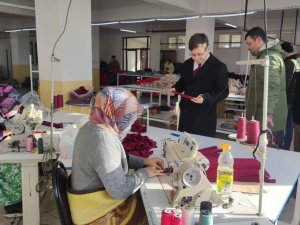 Kaymakam Düzgün’den Tekstil Ve Mermer Atölyelerine Ziyaret