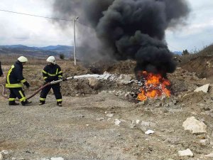 Hisarcık İtfaiye Personeline Yangın Eğitimi