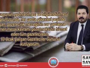 Başkan Sayan’dan 10 Ocak Çalışan Gazeteciler Günü Mesajı