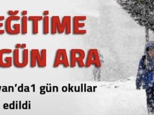 Tatvan’da Eğitime Bir Gün Ara Verildi