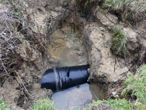 Sinop’ta Heyelan Nedeniyle İçme Suyu Borusu Kırıldı
