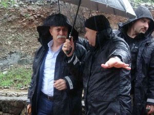 Muğla İ̇l Emniyet Müdürü Dilberoğlu, Sağanak Yağışın Etkili Olduğu Bölgelerde İncelemelerde Bulundu