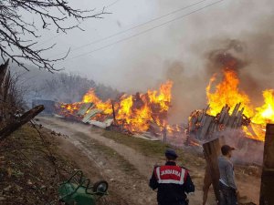 Kastamonu’da 3 Ev Ve 1 Ahır Alevlere Teslim Oldu
