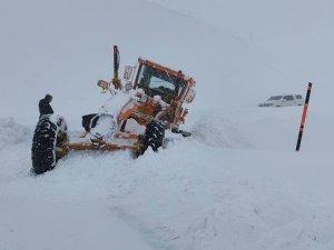 Kar Temizliği Yapan İş Makinesinin Üzerine Çığ Düştü