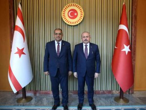 Tbmm Başkanı Şentop, Kktc Başbakanı Faiz Sucuoğlu’nu Kabul Etti
