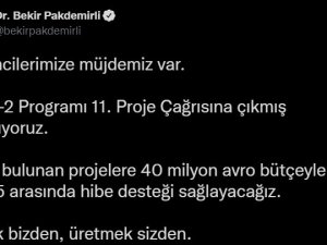 Bakan Pakdemirli’den Girişimcilere Müjde: “40 Milyon Euro Bütçe İle Hibe Desteği Sağlayacağız”