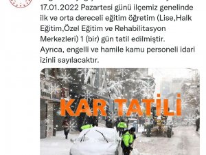 Gevaş’ta Okullar 1 Gün Tatil