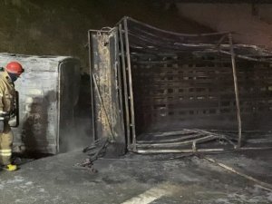 Kuzey Marmara Otoyolunda Feci Kaza: Kamyon Şoförü Yanan Kamyonda Hayatını Kaybetti