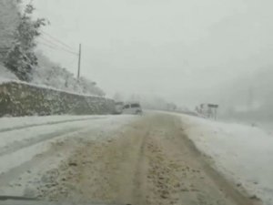 Karda Böyle Kaza Yaptı