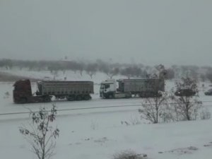 Malatya’da Ulaşıma Kar Engeli