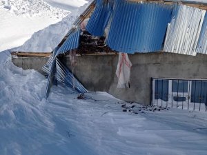 Bahçesaray’da Bir Evin Üzerine Çığ Düştü, 5’i Çocuk 7 Kişi Yara Almadan Kurtuldu