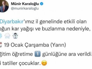 Diyarbakır Valisi Karaloğlu Duyurdu: Kar Yağışı Nedeniyle Okullar Tatil