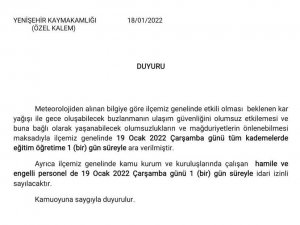 Yenişehir Ve Orhaneli’de Eğitime Kar Engeli