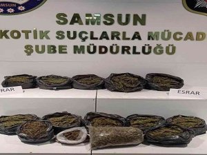 14 Kilo 774 Gram Esrar Saklandığı Fındık Bahçesinde Ele Geçirildi