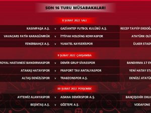 Ziraat Türkiye Kupası Son 16 Turu Programı Açıklandı