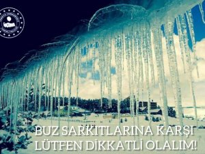 Tunceli Valiliği Buz Sarkıtlarına Karşı Uyardı