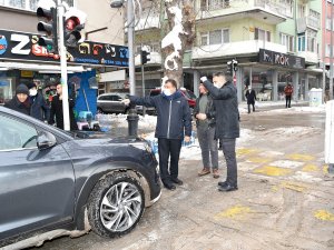 Başkan Gürkan, Karla Mücadele Çalışmalarını İnceledi