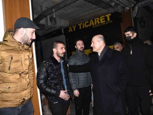İ̇çişleri Bakanı Soylu, Nusaybin’de Esnafı Ziyaret Etti