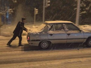 Bafra’da Yoğun Kar Yağışı