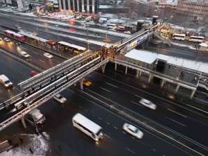 Trafik Yoğunluğu Havadan Görüntülendi