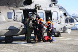 Rize'de Mahsur Kalan 3 İşçi Askeri Helikopterle Kurtarıldı