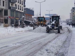 Ağrı Belediyesi Kar Temizleme Çalışmalarına Devam Ediyor