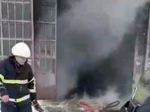 Kırşehir’de Oto Sevisinde Yangın