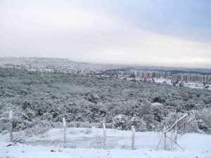 Antalya’ya 29 Yıl Sonra Gelen Karla Beyaza Bürünen Kent Havadan Görüntülendi