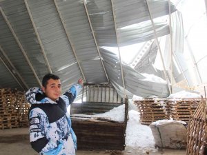 Yoğun Kar Genç Girişimcinin Fabrikasını Harabeye Çevirdi