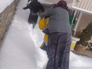 Fedakar 112 Görevlisi Hastayı Sırtında Taşıdı