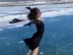 Milli Patenci Şentunalı’dan Çıldır Gölünde Gösteri
