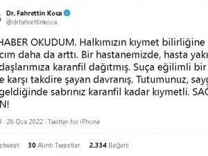 Sağlık Bakanı Koca’dan Düzcelilere Teşekkür