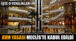 AVM Yasası, TBMM’de Kabul Edildi