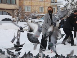 Vali Becel, Güvercinlere Yem Bıraktı
