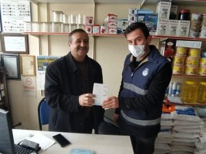 Alucra Belediyesi Esnafa Ateş Ölçer Dağıttı