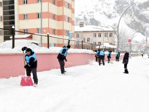 Çatak Belediyesinden Karla Mücadelede Çalışması
