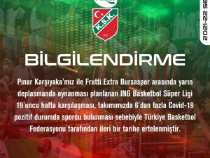 Frutti Extra Bursaspor - Pınar Karşıyaka Maçı Ertelendi