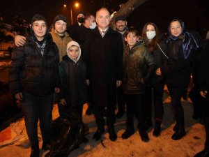 Başkan Özlü’den Doğal Kayak Pistine Ziyaret