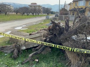 Bursa’da Tarihi Lahit Parçalanmış Halde Yol Kenarında Bulundu