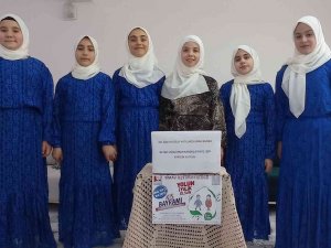 Simav Hazreti Aişe Yatılı Hafızlık Kız Kur’an Kusru Öğrencilerinden Örnek Kampanya