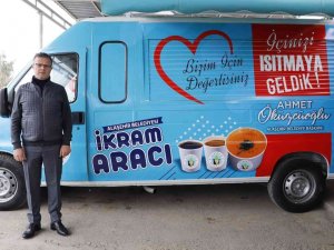 Alaşehir Belediyesinin Eskiyen Minibüsü İkram Aracına Dönüştü