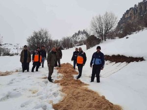 Çermik’te Yaban Hayvanları İçin Doğaya Yem Bırakıldı