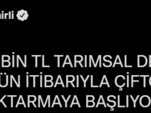 Pakdemirli, 629 Milyon Liralık Tarım Destek Ödemelerini Çiftçilerin Hesaplarına Aktarmaya Başladıklarını Duyurdu
