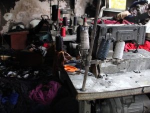 Tekstil Atölyesinde Korkutan Yangın