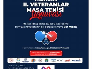 Mersin’de 2. Veteranlar Masa Tenisi Turnuvası Yapılacak
